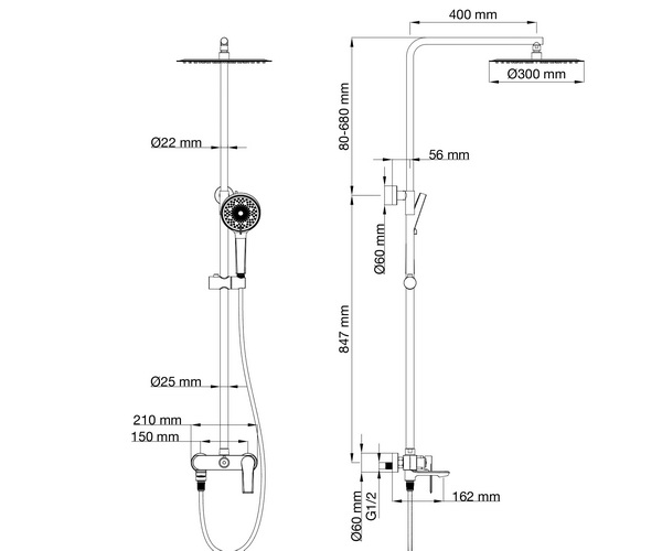 душевая система WONZON & WOGHAND BRILLIANT